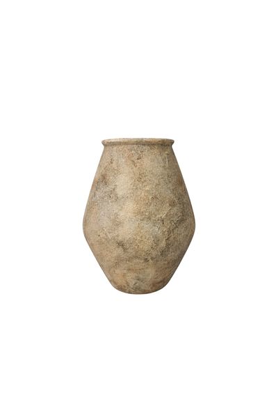 Generic مركن مزهرية فاخر باللون البيج للديكور المنزلي الأنيق وللحدائق الخارجيه مقاس (20*20*26 سم)