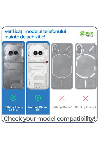 Gekko Mobile » Carcasă pentru Nothing Phone (2a) Plus / Phone (2a), silicon, clasică, antișoc, 2 mm, transparentă