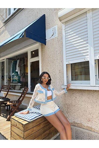 Genel Markalar Pullu Kot Detaylı Dantel Şort