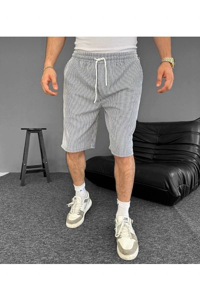 BERNEO Unisex Waterway Front Lace-Up Bermuda Shorts with Back Pocket Detail