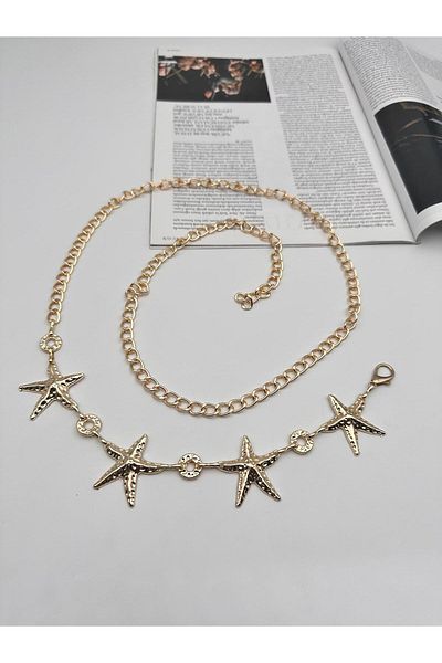 MODAM HİFA Star Stud Στρογγυλό αξεσουάρ Γυναικεία ζώνη φόρεμα ζώνη πουκάμισο ζώνη αλυσίδα