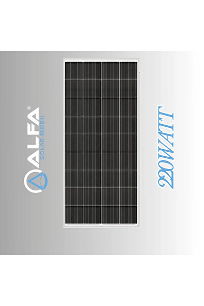 Alfa Solar Enerji 215w 5w 220 Watt Monokristal Güneş Paneli Alfa Solar %20,49 Verim, 56 Hücre, 10bb, 5 w Tolerans