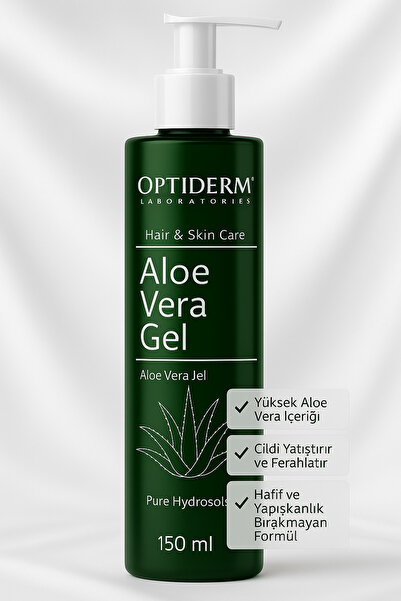 Optiderm Aloe Vera Jel 150 ml | Güneş Sonrası Kızarıklık ve Hassasiyet Giderici