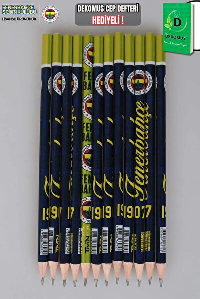 Fenerbahçe "dekomus Cep Defteri Hediyeli" Lisanslı 12 Adet Kurşun Kalem