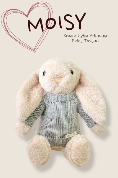 MOISY Knitzy Uyku Arkadaşı Peluş Tavşan 34 cm