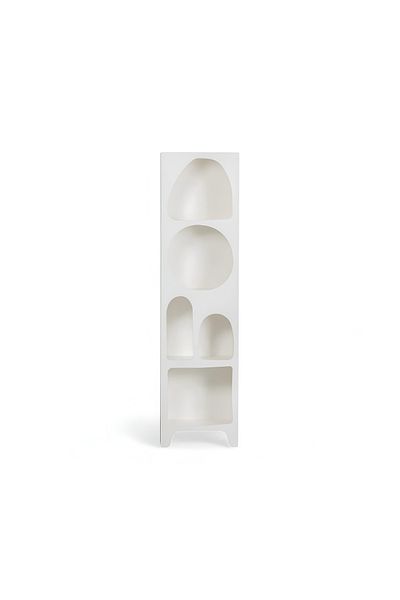 ket furniture Storage shelf cabinet made of treated wood in off-white color, high quality, elegant design.