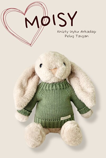 MOISY أرنب كنيتزي سليبينج بادي من القطيفة مقاس 34 سم
