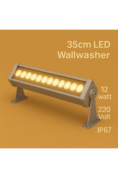 Genel Markalar 35cm 12w Led Wallwasher Günışığı 3000k | Dış Cephe, Minare, Ba...