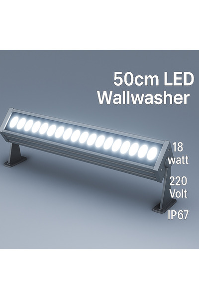 DEHALUX LIGHTING 50cm 18w Led Wallwasher Beyaz 6500k | Dış Cephe, Minare, Bah...