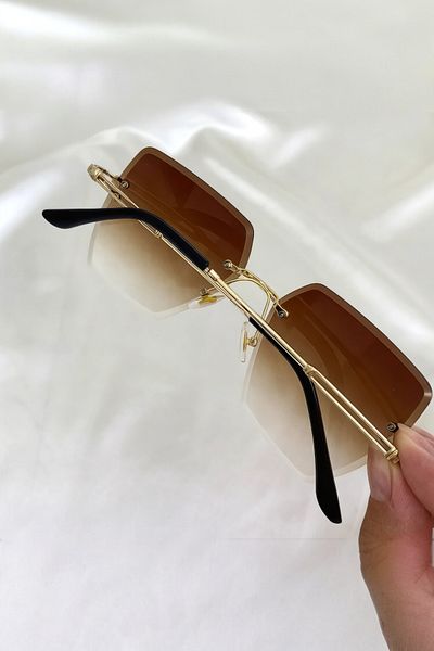BAPPİR Crystal Laser Cut Square Women's Sunglasses