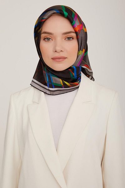 Armine Eșarfă din satin de mătase 8843d-07