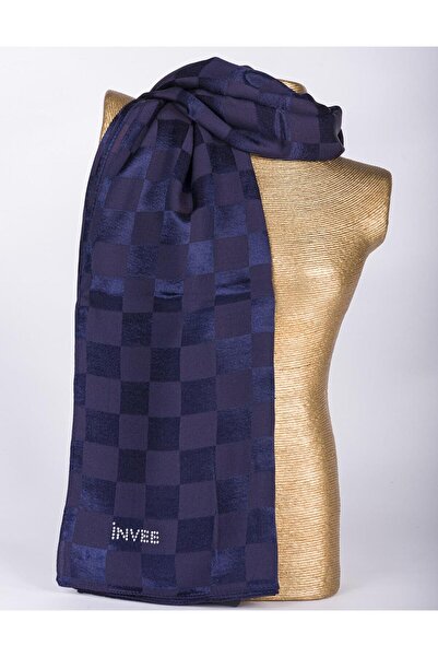 Invee Şahane (Dama) Şal 1230-Lacivert