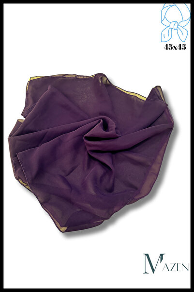 MAZEN Light Purple | Square Chiffon Scarf 45X45 |   Neck Bag Pants Wrist Accessory |   Solid Color Stylish Scarf