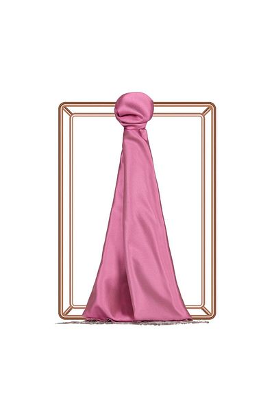 ipekevi Double Sided Solid Color Silk Shawl 00927-Lilyum Pink