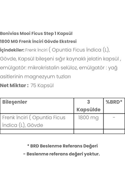 BONİVİAS Bonivias Mooi Ficus Step 1 Supplement of Extract of the Blackcurrant