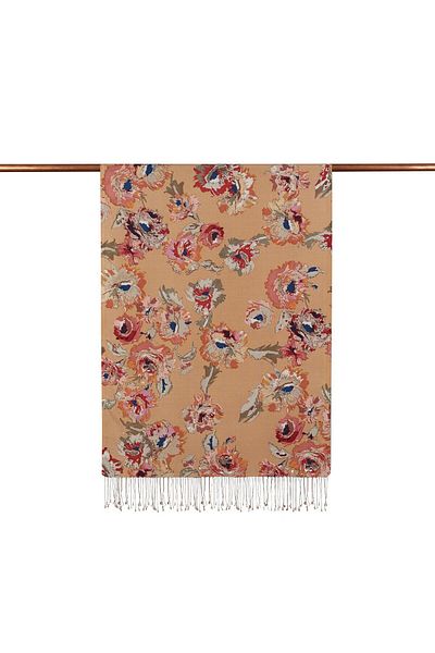 ipekevi Μεταξωτό σάλι Katmerli Peony Pattern 05804-βιζόν