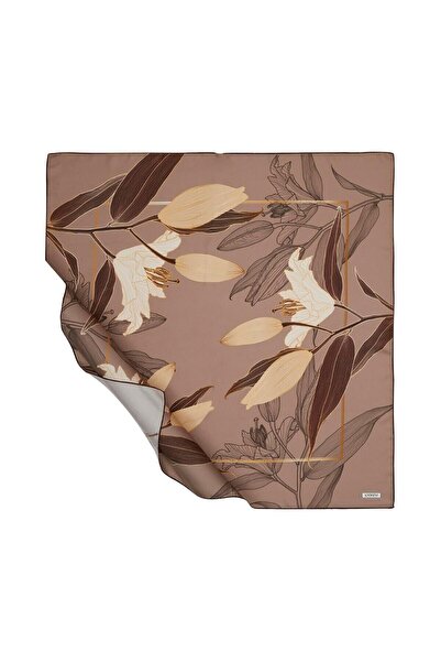 ipekevi Шовковий шарф Lilyum Tivil 01255-Темно-бірзовий