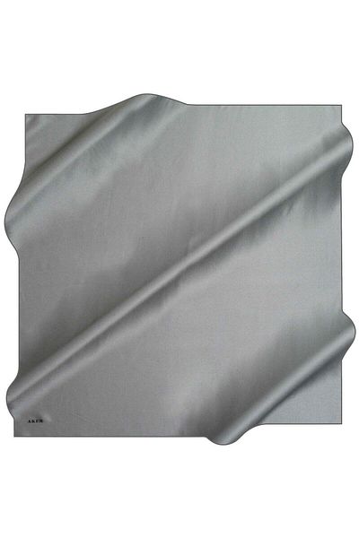 Aker Απλό μεταξωτό κασκόλ Twill - Smoked 972