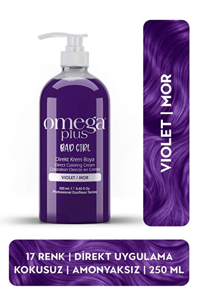 Omega Plus Bad Girl Mor Geçici-renkli Amonyaksız Saç Boyası 250 ml