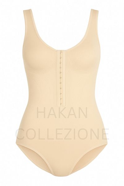 Hakan Collezione Corset de modelare corporală cu curea groasă cu agrafe – culoarea pielii