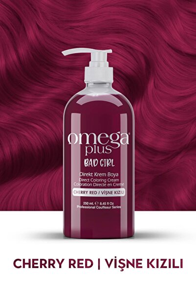 Omega Plus Bad Girl Vişne Kızılı Geçici-renkli Amonyaksız Saç Boyası 250 ml