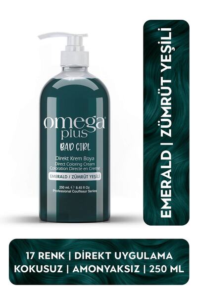 Omega Plus Bad Girl Zümrüt Yeşili Geçici-renkli Amonyaksız Saç Boyası 250 ml