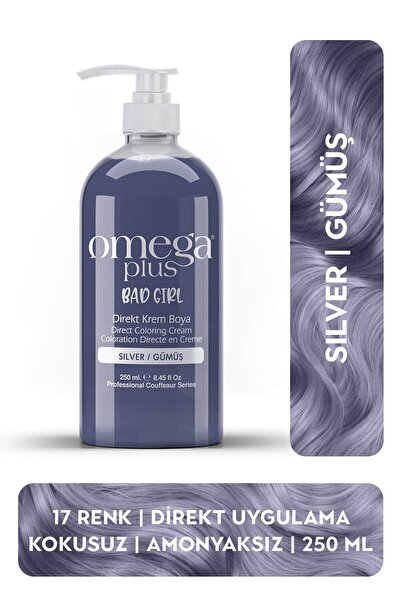 Omega Plus Bad Girl Gümüş Geçici-renkli Amonyaksız Saç Boyası 250 ml