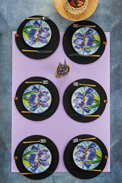 EMBazaar 6-Person Disaster Series Stackable 6 Piece Luxury Cake Dinner Plate Set