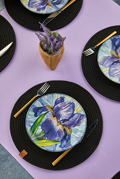 EMBazaar 6-Person Disaster Series Stackable 6 Piece Luxury Cake Dinner Plate Set