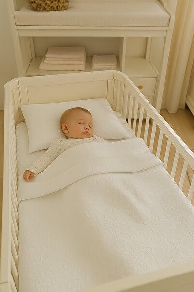 ZEYNO HOME TEKSTİL Hera Fabric Baby Pique Set 4 Pieces (80cm X 140cm) (100cm X 150cm)