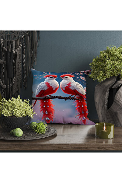 Ahsen Dekoratif Modern Stylish Aesthetic Throw Pillows Turn into Painting Digital Printed Luxury Velvet 4-Piece Throw Pillow Cover Set