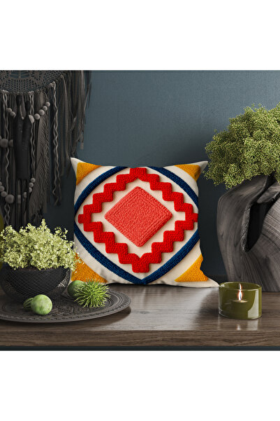 Ahsen Dekoratif Modern Stylish Aesthetic Embossed Themed Digital Printed Luxury Velvet 4-Piece Throw Pillow Cover Set