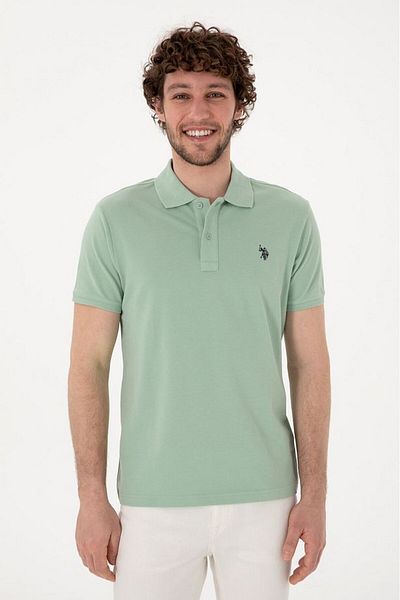 U.S. Polo Assn. Tricou polo verde pentru bărbați Gtp04ıy023