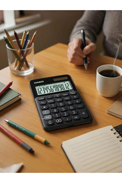 Casio Ms-20uc-bk 12 Hane Siyah Masa Üstü Hesap Makinesi