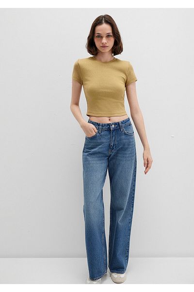 Mavi Жълта тениска Basic Crop Crop / Къса кройка 1600814-70217