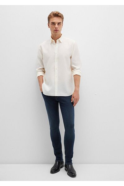 Mavi Риза от екрю Tencel™ Lyocell, стандартна кройка / нормална кройка 0211659-70057