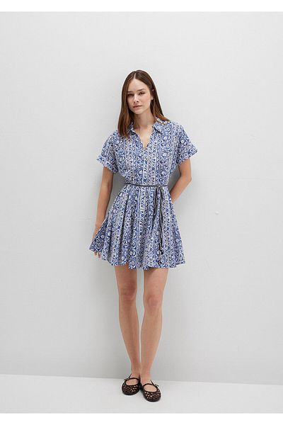 Mavi Printed Mini Dress with Laced Waist 1310763-91087