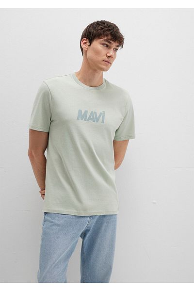 Mavi Logo Printed Green T-Shirt Regular Fit / Regular Cut 0612896-83995