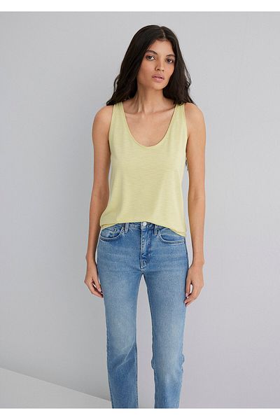 Mavi Жълта тениска Slim Fit / Slim Cut 1613216-71309