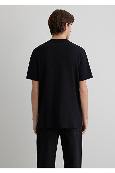 Mavi Μαύρο μπλουζάκι με στάμπα Loose Fit / Loose Relaxed Fit 0612686 -900