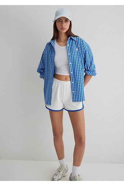 Mavi Καρό μπλε πουκάμισο Loose Fit / Loose Relaxed Fit 1211227 -90844