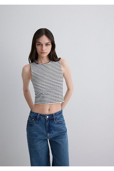 Mavi Ριγέ Halter Singlet Crop / Κοντό κόψιμο 1613118-85407