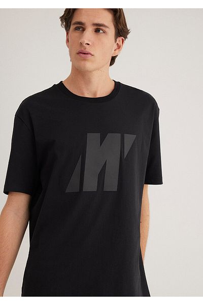 Mavi Μαύρο μπλουζάκι με λογότυπο Pro Loose Fit / Loose Relaxed Fit 0612431 -71379