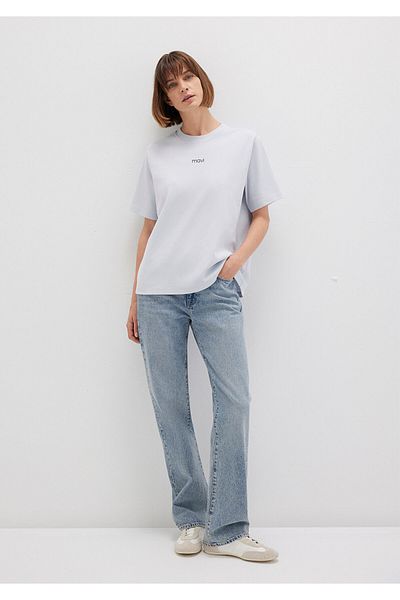 Mavi Tricou alb cu sigla imprimat, cu croiala lejera/cu potrivire lejera 1612829 -89201