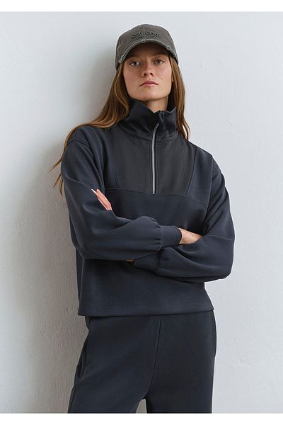 Mavi Sporty Lux Anthracite Tencel Tm Modal Sweatshirt 1S10281-84671