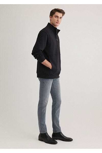 Mavi Semi Zip Black Sweatshirt 0S10331-900
