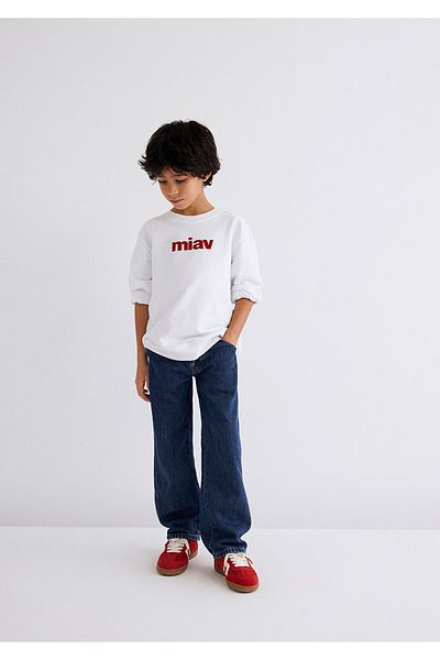 Mavi Mıav Printed Sweatshirt