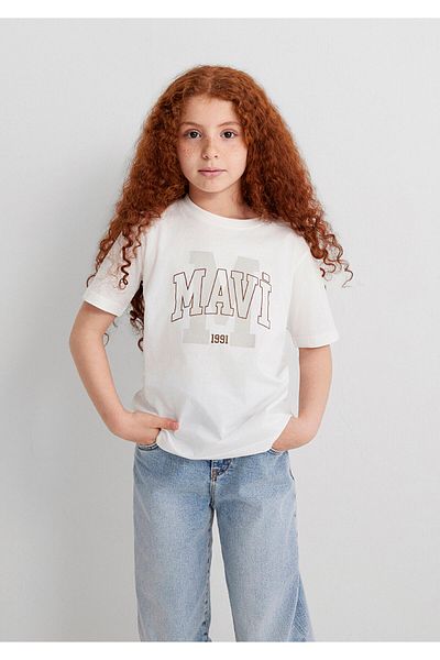 Mavi Tricou alb cu imprimeu cu logo Regular Fit / Regular Fit 7610222 -70057