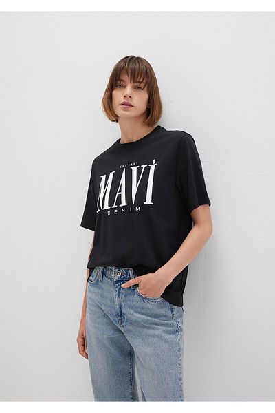 Mavi Čierne tričko s logom Regular Fit / Regular Fit1611990-900