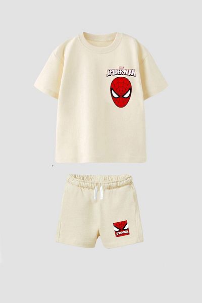 Monila Boys Cotton Crew Neck Printed Tshirt and Shorts Bottom Top Set